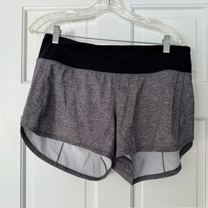 lululemon athletica Charcoal and Black speed up Athletic Shorts in tall length